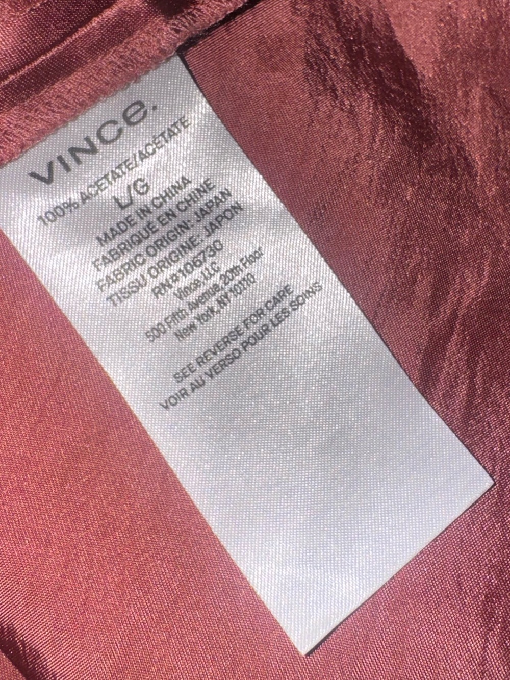 VINCE X REVOLVE womens rosewood Low-Waist Satin Midi Skirt size large - Picture 10 of 11